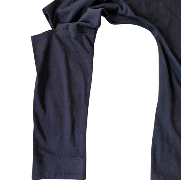 Tibi Navy Top With White Stitching sz L - Picture 6 of 9